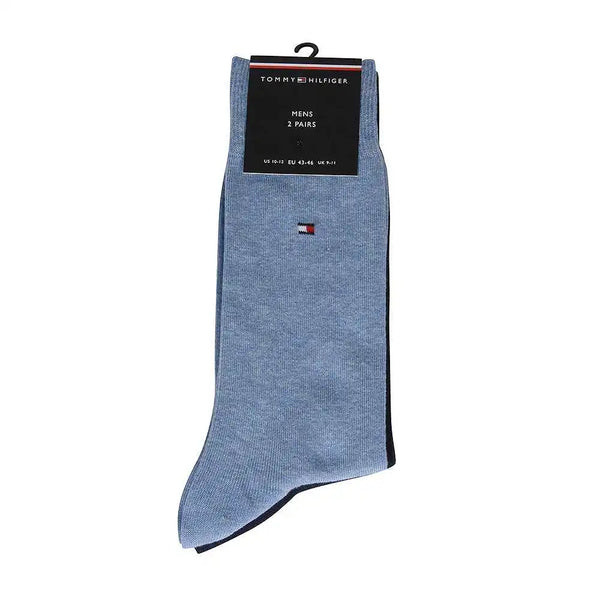 Tommy Hilfiger Mens Classic 2 Pack Socks Light Blue/Navy Northern