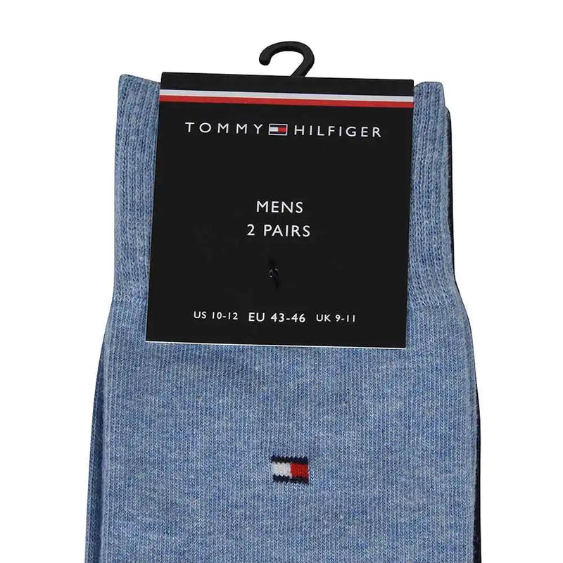 Tommy Hilfiger Mens Classic 2 Pack Socks Light Blue/Navy Northern