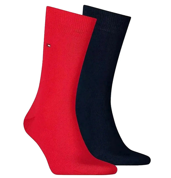 Tommy Hilfiger Mens Classic 2 Pack Socks Navy/Red Northern Ireland