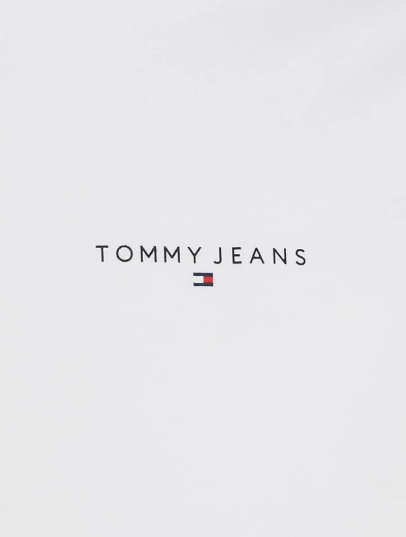 Tommy Jeans Mens Linear Chest Text T-Shirt Ecru White Northern