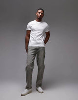 Tommy Jeans Mens Linear Chest Text T-Shirt Ecru White Northern