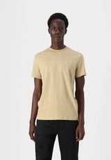 Tommy Jeans Mens Linear Chest Text T-Shirt Relic Tan Northern Ireland