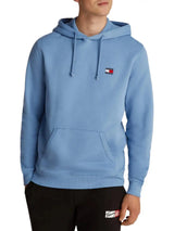 Tommy Jeans Mens Regular Flag Fleece Hoodie Colorado Blue Northern