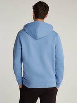 Tommy Jeans Mens Regular Flag Fleece Hoodie Colorado Blue Northern