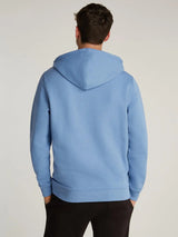 Tommy Jeans Mens Regular Flag Fleece Hoodie Colorado Blue Northern