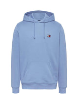 Tommy Jeans Mens Regular Flag Fleece Hoodie Colorado Blue Northern