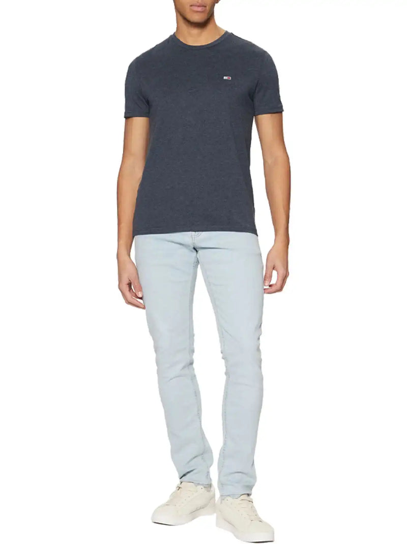 Tommy Jeans Slim Jaspe T-Shirt Dark Night Navy Northern Ireland
