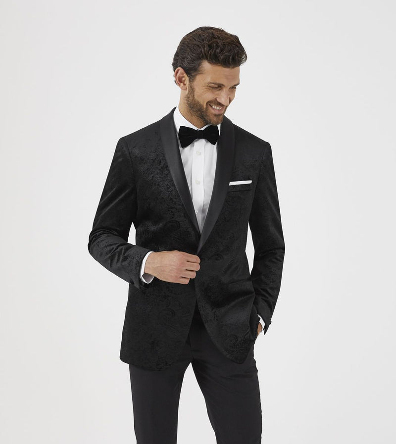 Tuxedo No. Dinner Suit Black Velvet Jacket Tailored Fit