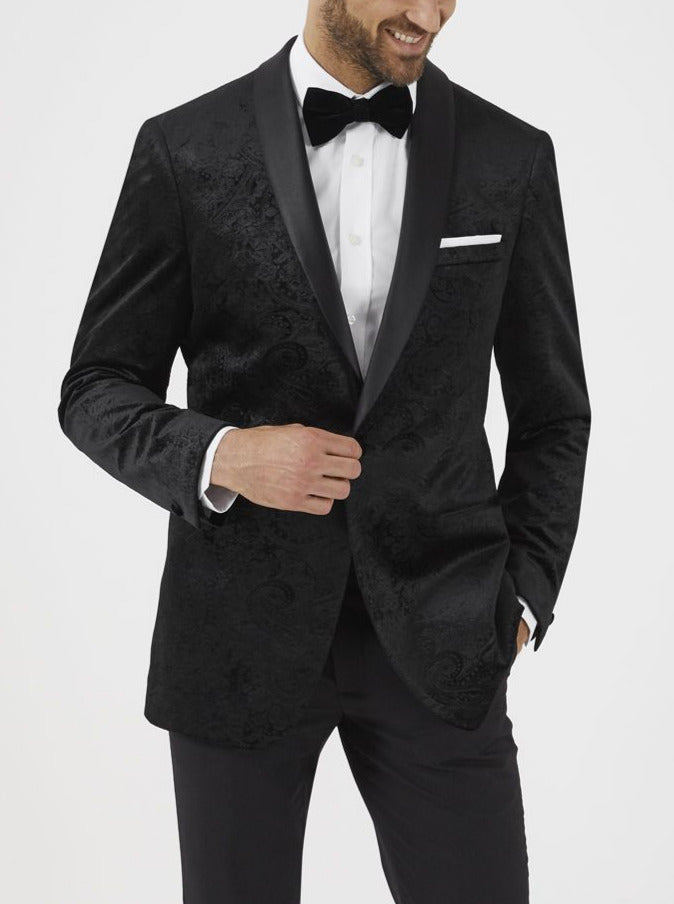 Tuxedo No. Dinner Suit Black Velvet Jacket Tailored Fit