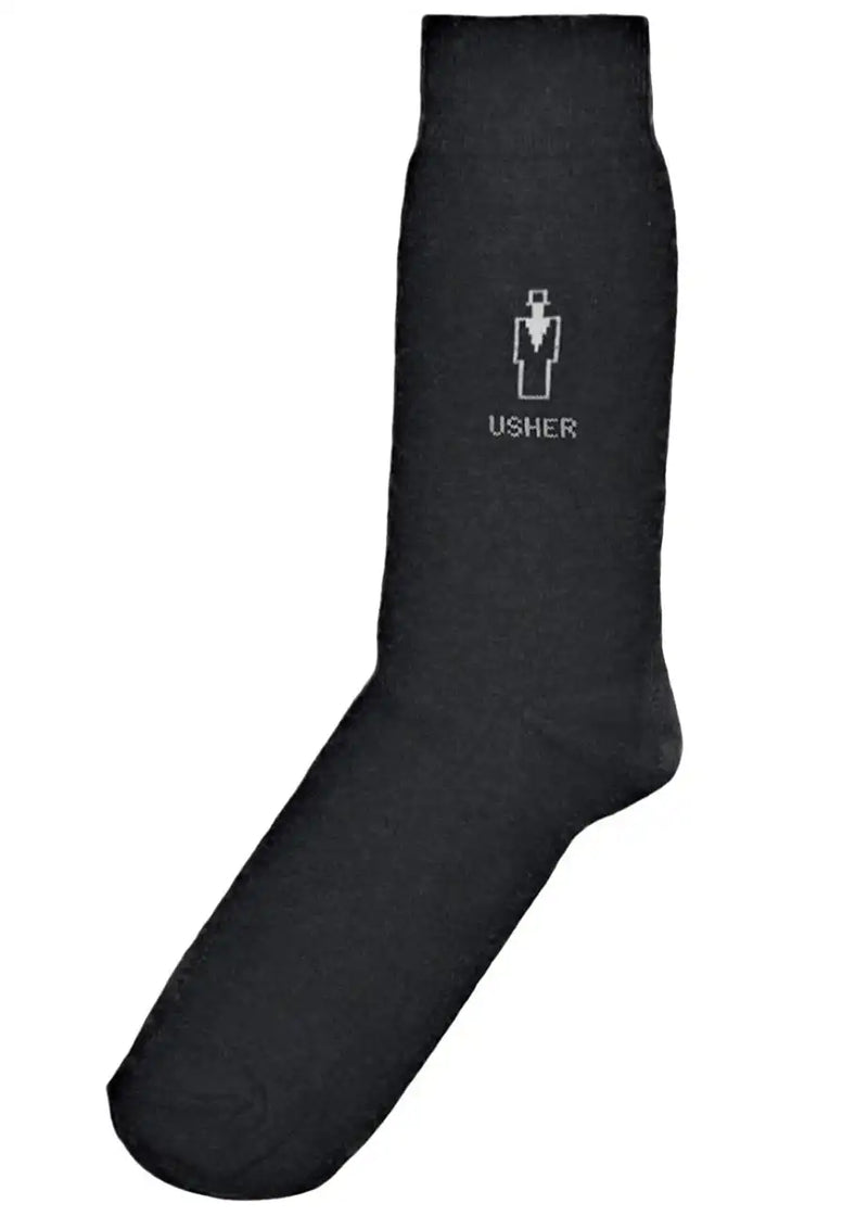 Usher Wedding Socks - Black.