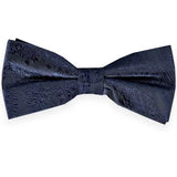 Vichi Mens Bow Tie & Pocket Sqaure Set Navy Paisley Ballynahinch