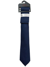 Vichi Tie & Pocket Square Set Navy/Pink Polka Dots Northern Ireland