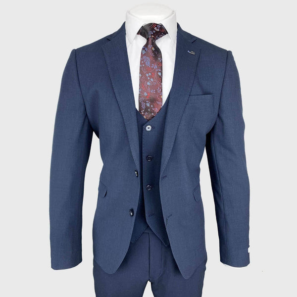 White Label 8250 Tapered Fit Suit - Navy