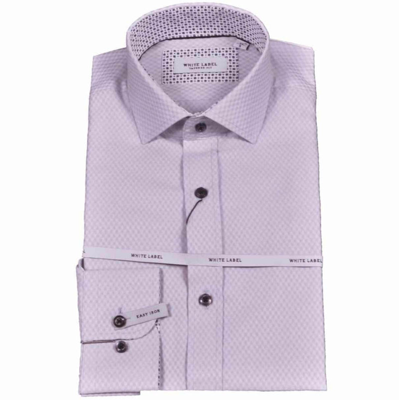 White Label 8317 Lilac Tapered Fit Dress Shirt