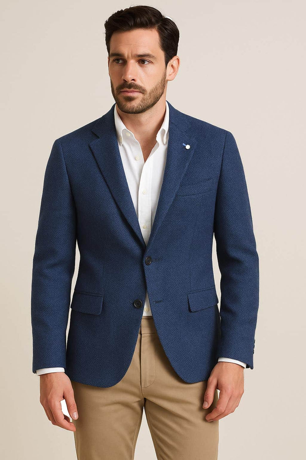ジャケット・アウター bluelea Double button tweed jacket White Label Jasper Sports Jacket Blue Tweed