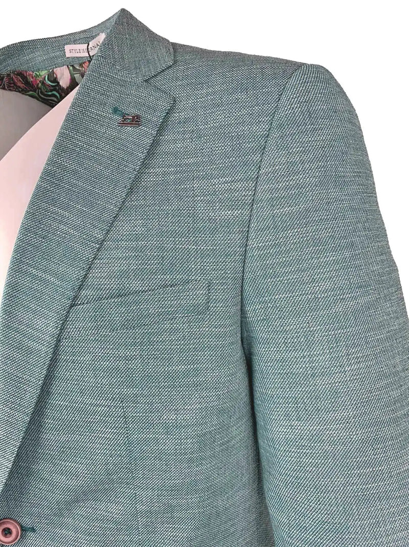 White Label Mens Jacket Tapered Fit Green Summer Twill Ballynahinch