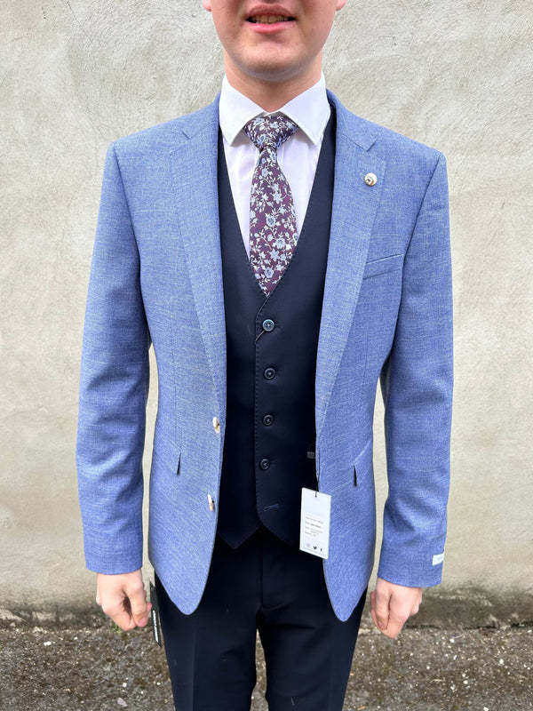 White Label Mens Jasper Sports Jacket Tapered Fit Blue Northern