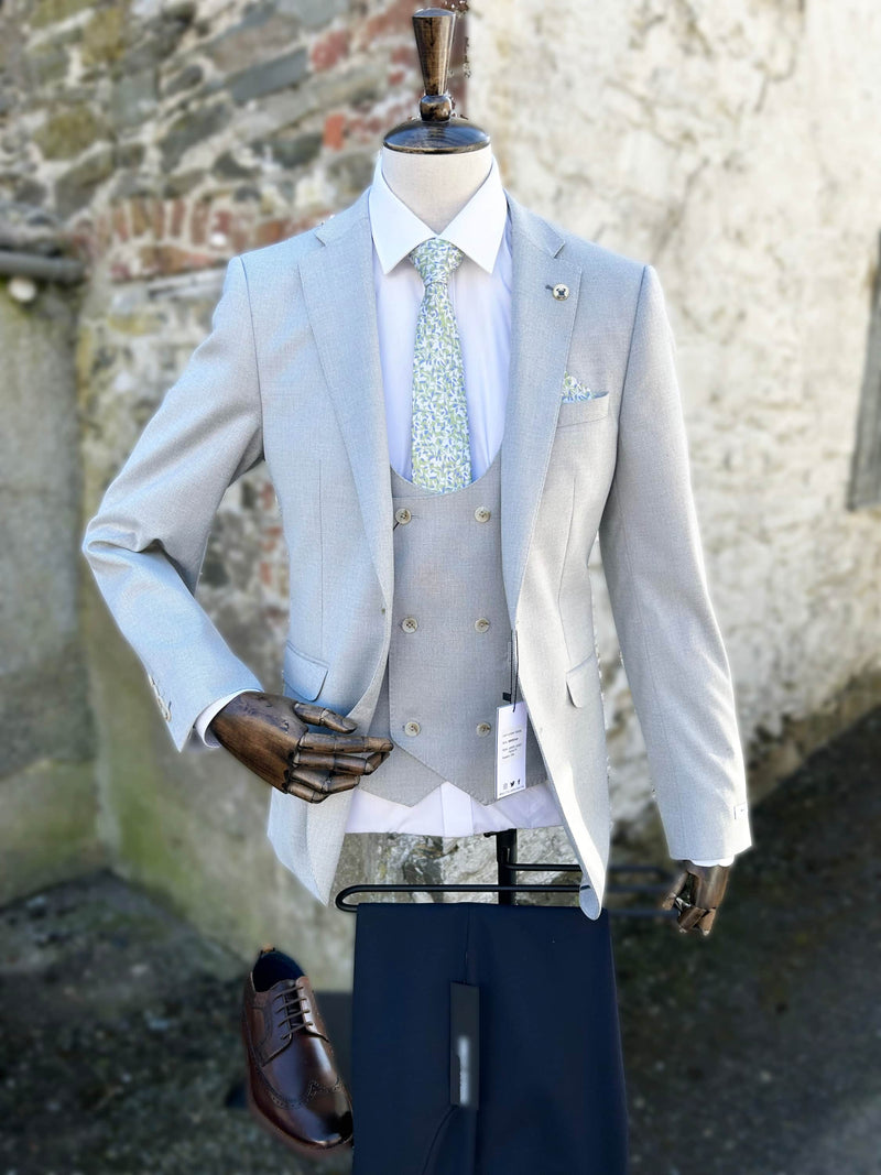 White Label Mens Jasper Sports Jacket Tapered Fit Stone Grey Northern