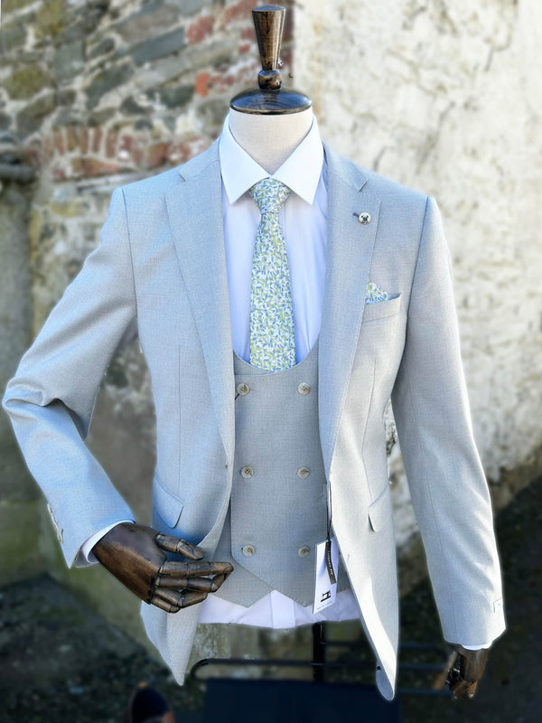 White Label Mens Jasper Sports Jacket Tapered Fit Stone Grey Northern