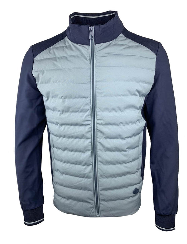 White Label Men’s Kingsford Zip Up Casual Jacket Ice Blue/Navy