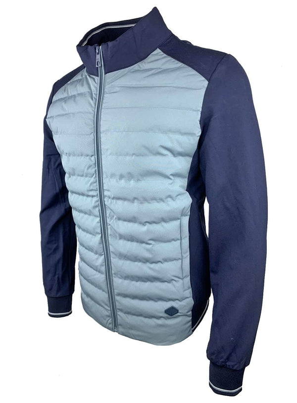 White Label Men’s Kingsford Zip Up Casual Jacket Ice Blue/Navy