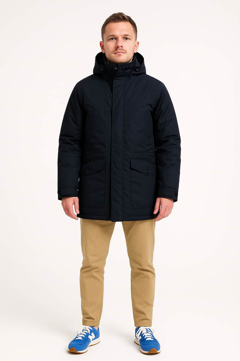 White Label Mens Riley Parka Coat Navy Northern Ireland Belfast
