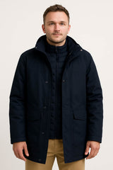 White Label Mens Riley Parka Coat Navy Northern Ireland Belfast