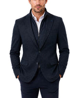 White Label Men’s Tapered Fit Blue Micro Design Blazer Jacket