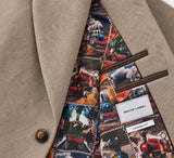 White Label Mens Tapered Fit Taupe Twill Blazer Jacket Northern