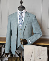 White Label Mens Waistcoat Tapered Fit Green Summer Twill Ballynahinch