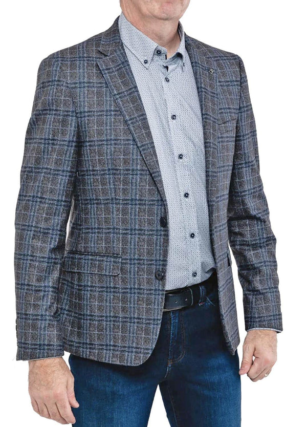 White Label Tapered Fit Grey/Navy Jacket Ballynahinch Northern Ireland