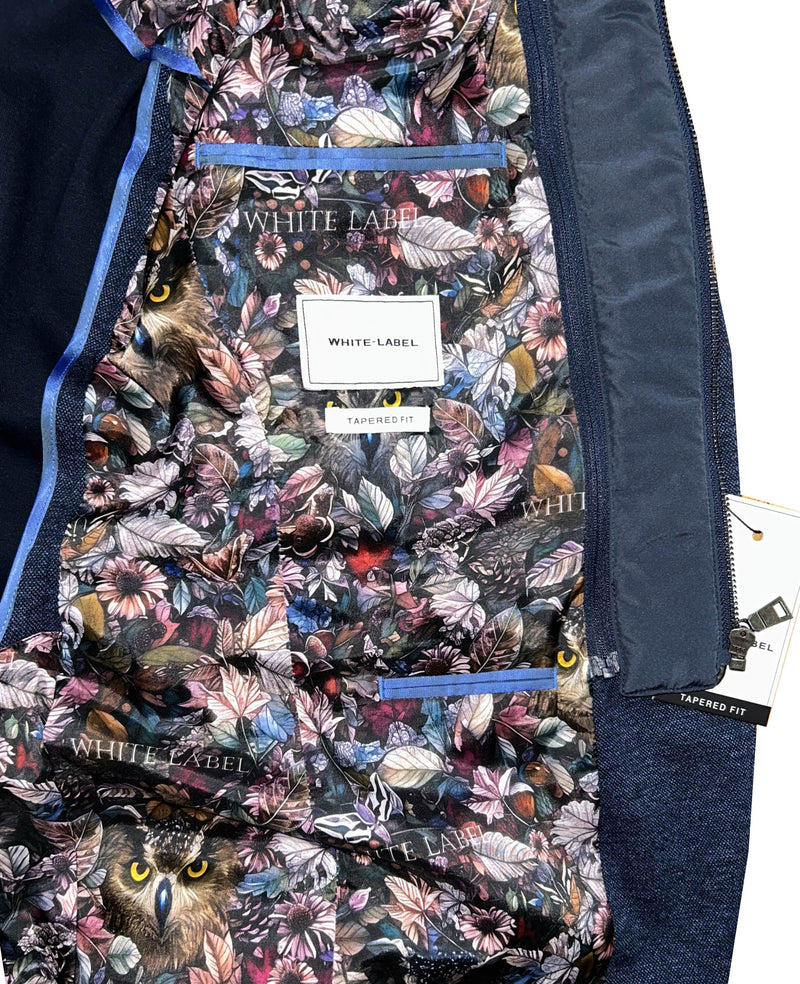 White Label Tapered Fit Jackson Sports Jacket With Gilet Insert Navy