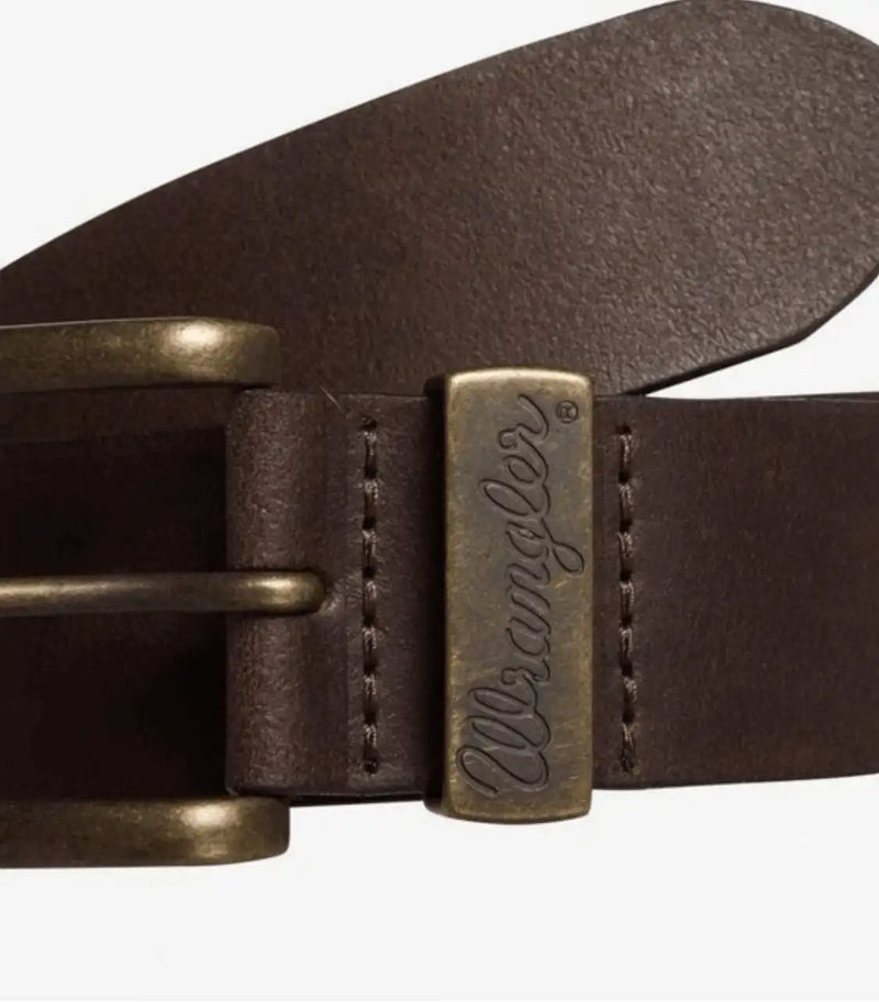 Wrangler Metal Loop Leather Belt - Brown