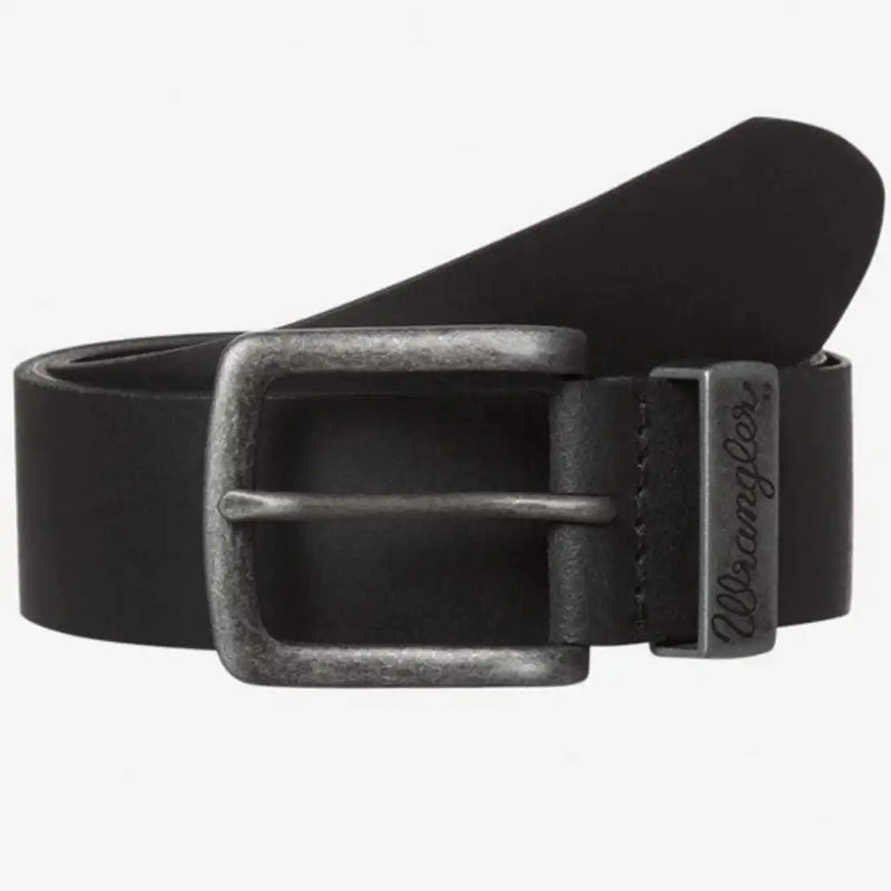 Wrangler Men\'s Metal Loop Leather Belt Black