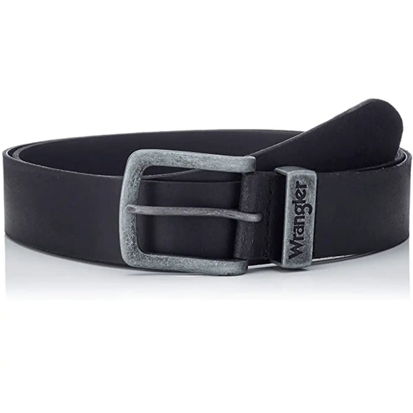 Wrangler Men's Metal Loop Leather Belt Black