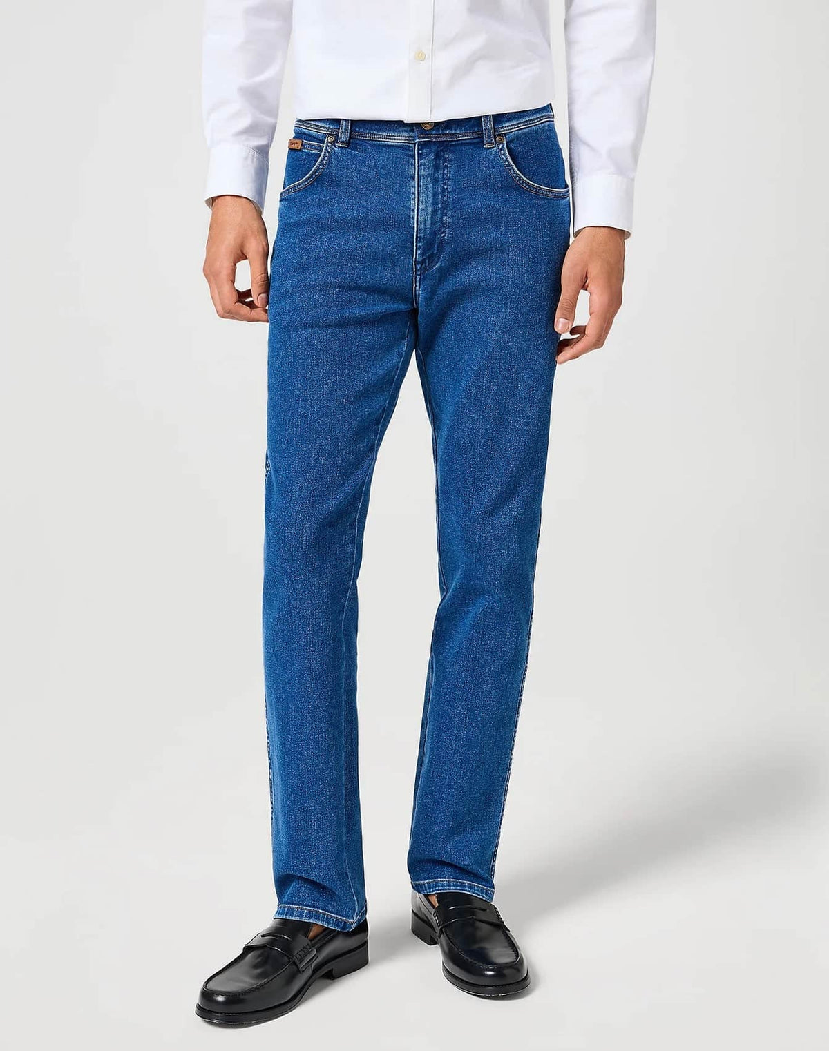 Wrangler Heren Texas Slim Jeans Blauw